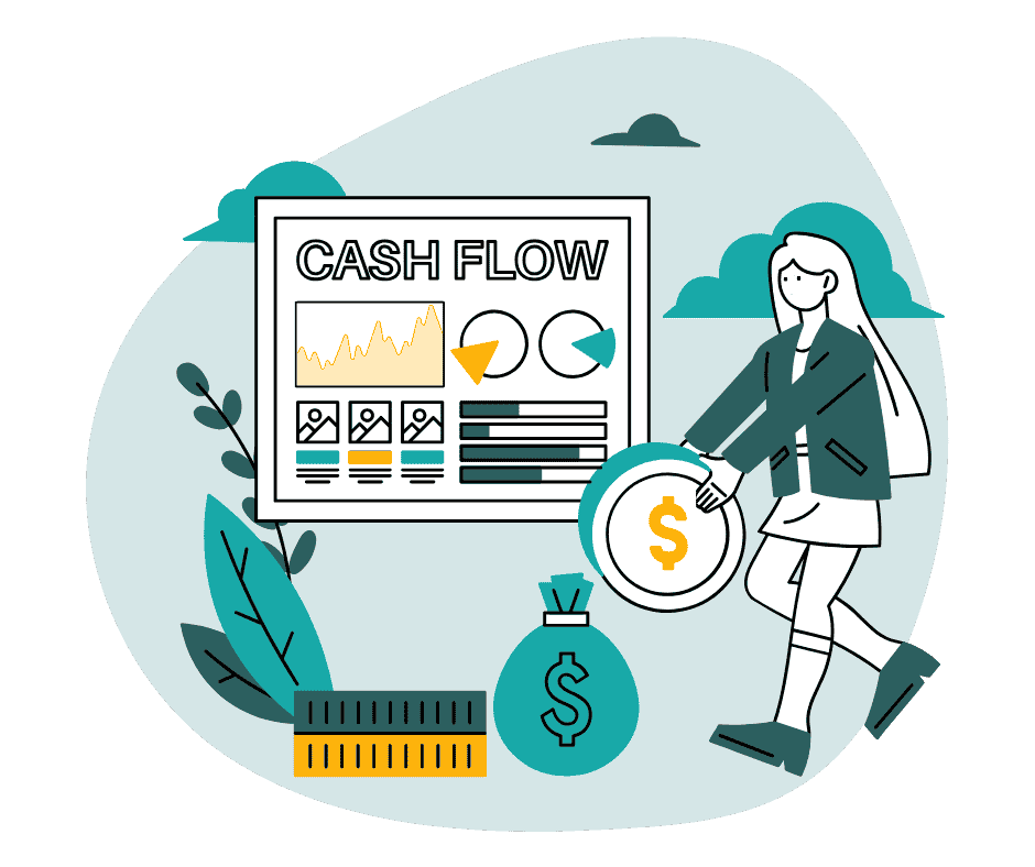 Personne qui calcule le cashflow