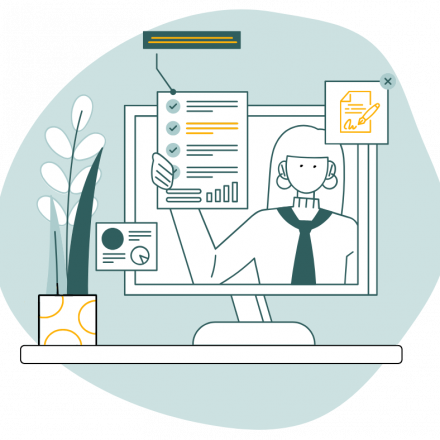 Documents RH sur un ordinateur