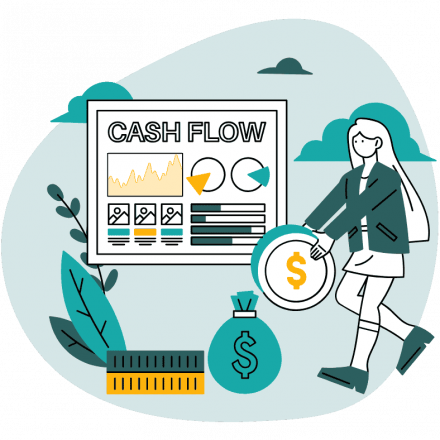 Personne qui calcule le cashflow