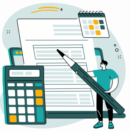 Responsable RH établissant une fiche de paie